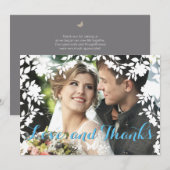 Romantische ventilatorgrens | Weddenschap Hartelij Bedankkaart (Voorkant / Achterkant)