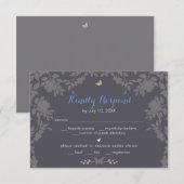 Romantische ventilatorgrens | Weddenschap RSVP (Voorkant / Achterkant)