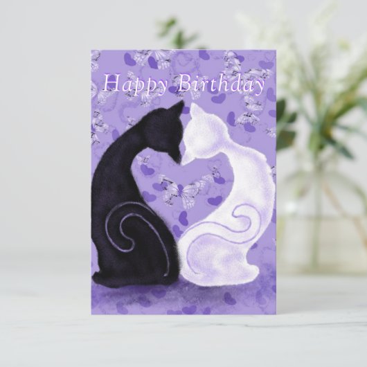 Romantische Verjaardag Kaart Mooi Paar Liefde (Staand voorkant)