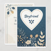 Romantische verjaardagsuitnodiging voor hem - Aanp Kaart (Voorkant / Achterkant)