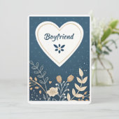 Romantische verjaardagsuitnodiging voor hem - Aanp Kaart (Staand voorkant)