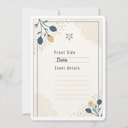 Romantische verjaardagsuitnodiging voor hem - Aanp Kaart (Achterkant)