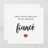 Romantische verloofde Valentijnsdag Kaart (Voorkant / Achterkant)