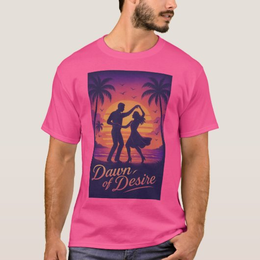 Romantische verloop zonsondergang met dansers t-shirt (Voorkant)
