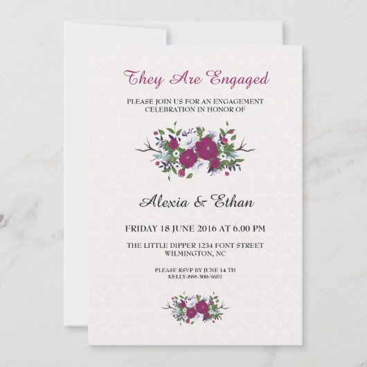 Romantische Verloving-kaart Kaart (Voorkant)