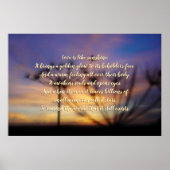 Romantische verse beschrijving van liefde, zonnesc poster (Voorkant)