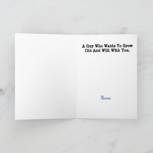 Romantische Verwelkte Bloem Kaart (Binnen)