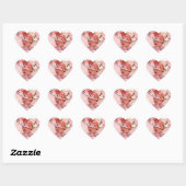 Romantische Victoriaans dame Hart Sticker (Vel)