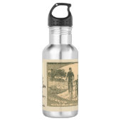 Romantische Victoriaans fietsers Waterfles (Voorkant)