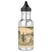 Romantische Victoriaans fietsers Waterfles (Rechts)