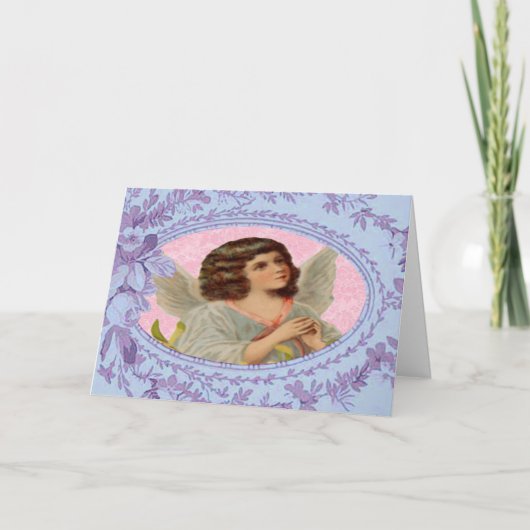 Romantische Victoriaans Pasen Kaart (Voorkant)