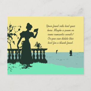 Romantische Victoriaans stijltekening Briefkaart