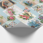 Romantische Victoriaans Valentijn Kaarten Cadeaupapier (Hoek)