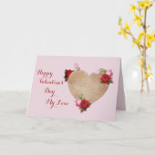 Romantische Victoriaans Valentijnsdag Kaart (Gele Bloem)