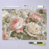 Romantische Victoriaanse Roos Antiek Tissuepapier (Craft)