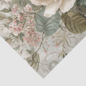 Romantische Victoriaanse Roos Antiek Tissuepapier (Detail)