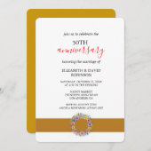 Romantische viering 50ste verjaardag bruiloft kaart (Voorkant / Achterkant)