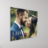 Romantische Vines Trouwdatum Folie Prints (Laagn)