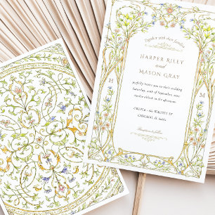  Romantische Vinework Arch Wedding Kaart