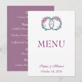 Romantische vingerhoedskruid digitalis bruiloft menu