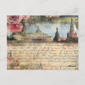 Romantische Vintage Architectuur & Rozen Collage K Briefkaart (Achterkant)