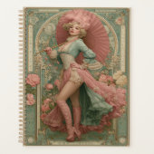 Romantische vintage art nouveau circus planner (Voorkant)