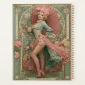 Romantische vintage art nouveau circus planner (Achterkant)