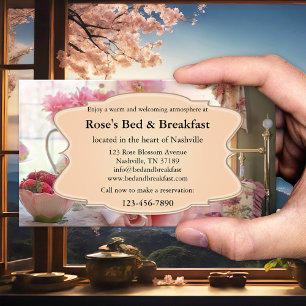 Romantische vintage bed and breakfast visitekaart visitekaartje