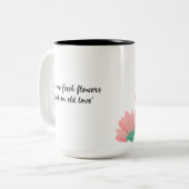 Romantische Vintage Bloemen Mok (Voorkant links)