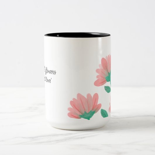 Romantische Vintage Bloemen Mok (Center)