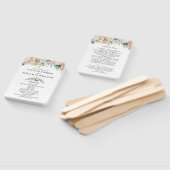 Romantische Vintage Blush Bloemen Huwelijksprogram Handwaaier (Niet-gemonteerd)