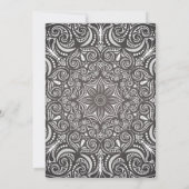 Romantische Vintage Boho Kant Bruine Bruiloftsshow Kaart (Achterkant)