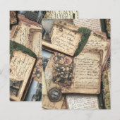 Romantische Vintage Briefcollage met Rozen Briefkaart (Voorkant / Achterkant)