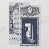 Romantische Vintage bruiloft Dank u kaart (Voorkant / Achterkant)