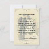 Romantische vintage bruiloft paar kunst (Achterkant)