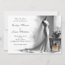 Romantische vintage bruiloft save the date