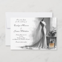 Romantische vintage bruiloft 'Save the date' Save The Date