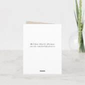 Romantische Vintage Ephemera Floral Dank u Bedankkaart (Achterkant)