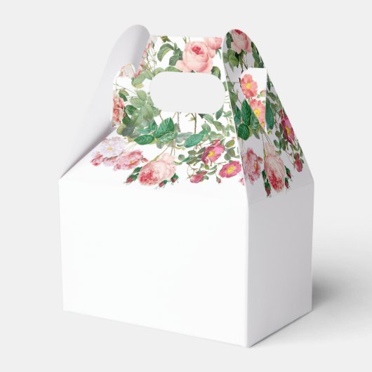 Romantische vintage fiets bloemen vogels  bedankdoosjes (Achterkant)