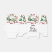 Romantische vintage fiets bloemen vogels bedankdoosjes (Uitgevouwen)