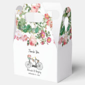 Romantische Vintage Fiets Bloemen & Vogels Bruilof Bedankdoosjes (Geopend)