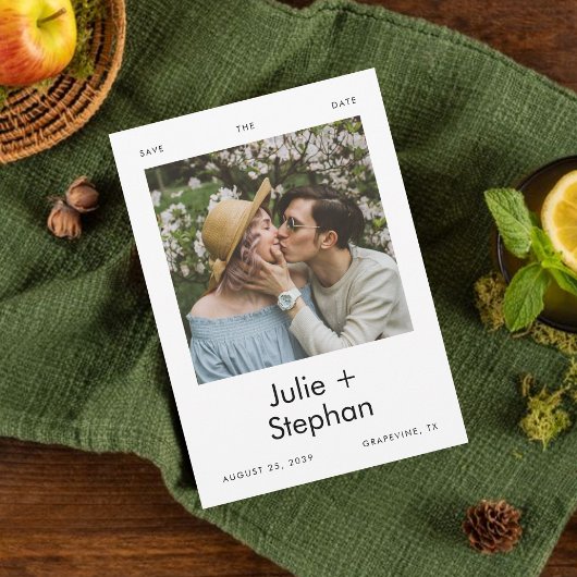 Romantische Vintage Foto Eenvoudige Tekst Informel Save The Date