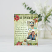 Romantische Vintage Fotocollage Liefdesboodschap Briefkaart (Staand voorkant)
