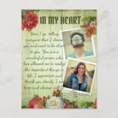 Romantische Vintage Fotocollage Liefdesboodschap Briefkaart (Voorkant)