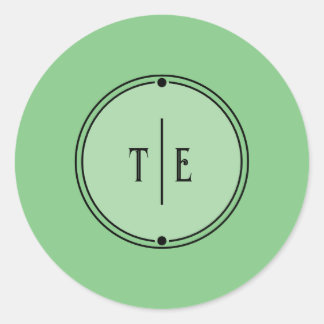 Romantische Vintage Geïnspireerd Bleke groene brui Ronde Sticker