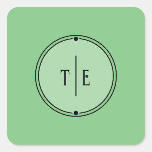 Romantische Vintage Geïnspireerd Bleke groene brui Vierkante Sticker