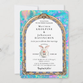 Romantische vintage huwelijksuitnodiging kaart