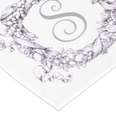 Romantische, vintage krans gepersonaliseerd medium tafelloper (Hoek)