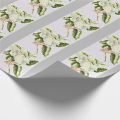 Romantische Vintage Magnolia Cadeaupapier (Hoek)