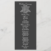 Romantische vintage Parijs huwelijksprogramma Programmakaart (Achterkant)